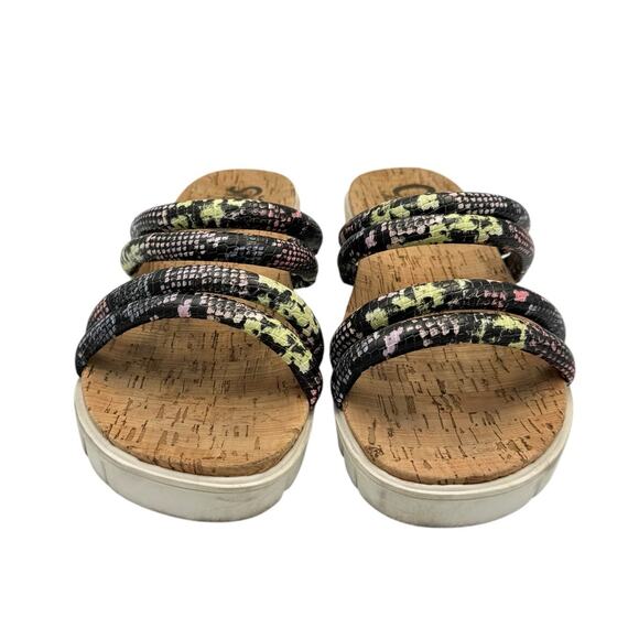 Circus by Sam Edelman Narina Faux Leather Bright Python Snake Platform Sandals - Picture 3 of 10